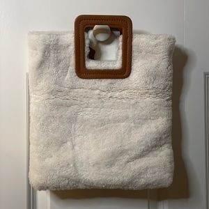 NWT! Leather and shearling purse